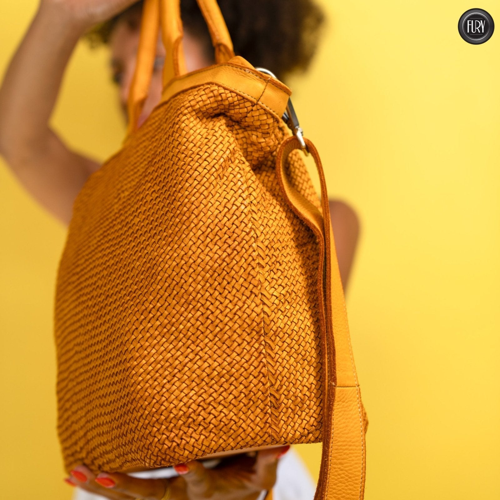 Borsa Tullia in pelle intrecciata - Fury